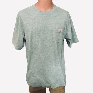 MENS Carhartt Loose Fit Pocket Tee Sz M Heather Green